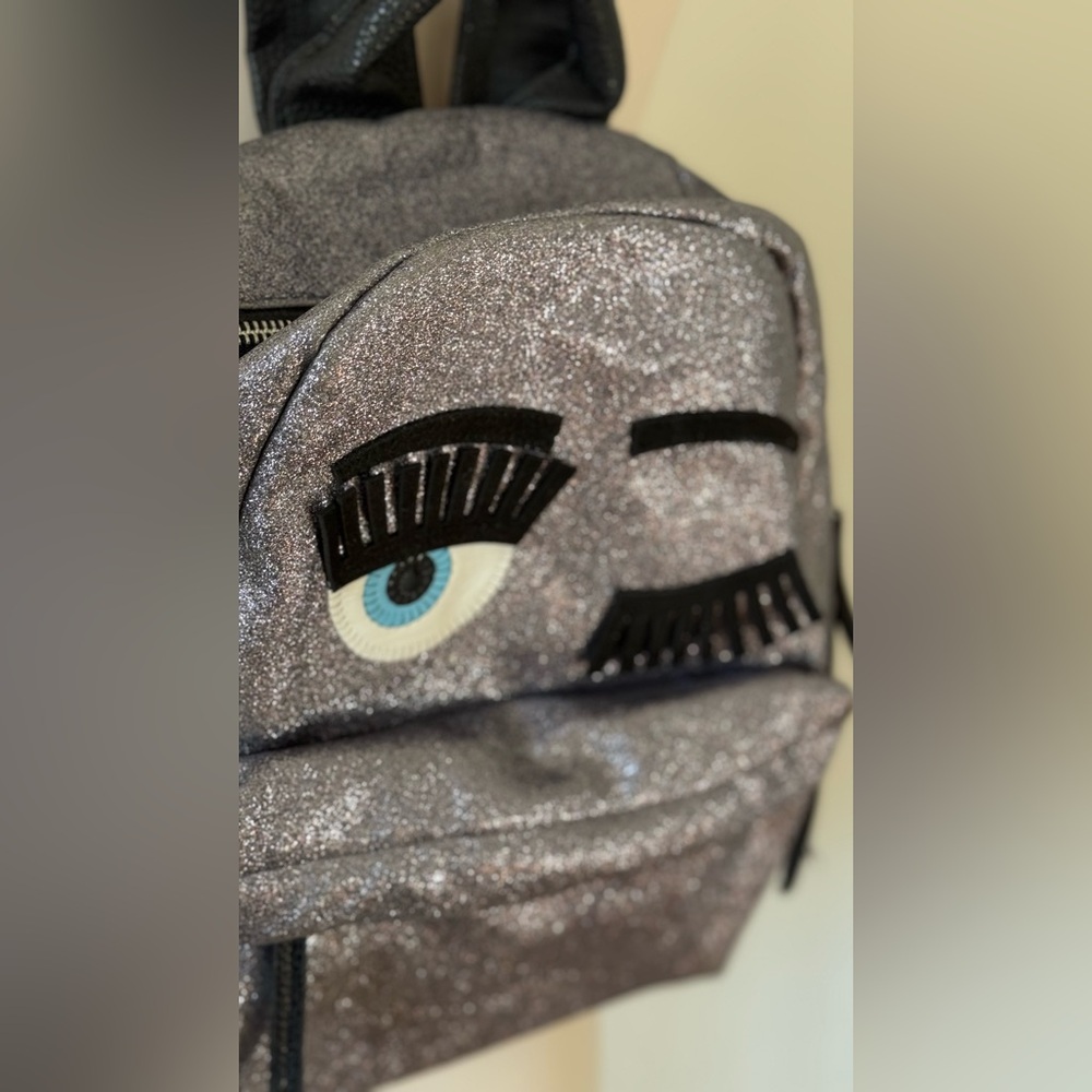 Winking Glittery Backpack with Eye Design Small Size - Picture 3 of 4